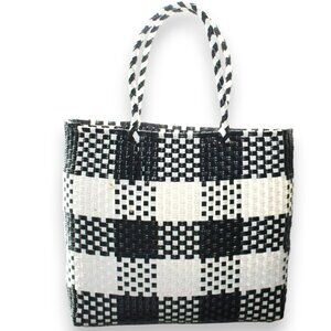 RUBBER WEAVED CHECKERBOARD BAG